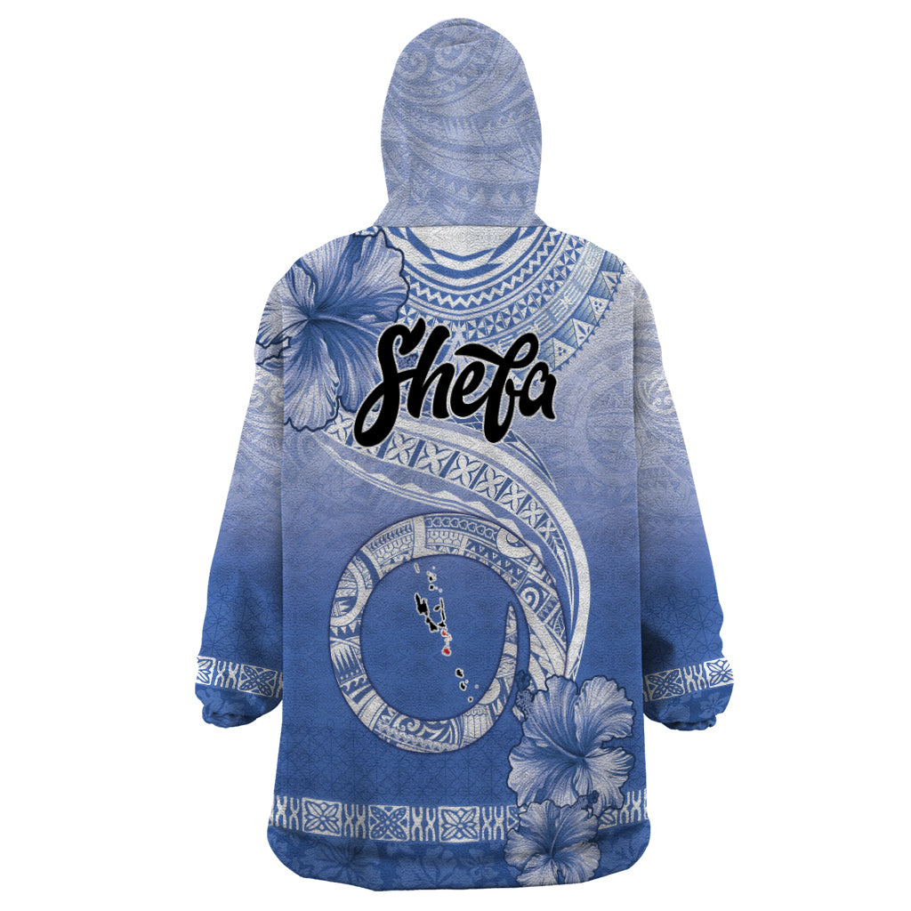 Shefa Vanuatu Wearable Blanket Hoodie Hibiscus Sand Drawing with Pacific Pattern LT9 - Polynesian Pride