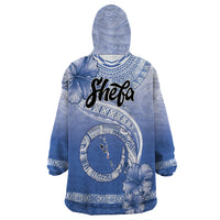 Shefa Vanuatu Wearable Blanket Hoodie Hibiscus Sand Drawing with Pacific Pattern LT9 - Polynesian Pride