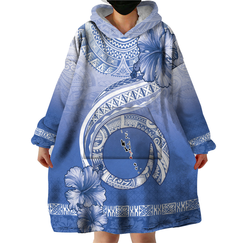 Shefa Vanuatu Wearable Blanket Hoodie Hibiscus Sand Drawing with Pacific Pattern LT9 - Polynesian Pride