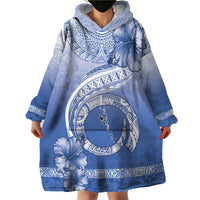 Shefa Vanuatu Wearable Blanket Hoodie Hibiscus Sand Drawing with Pacific Pattern LT9 - Polynesian Pride