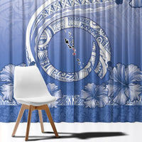 Shefa Vanuatu Window Curtain Hibiscus Sand Drawing with Pacific Pattern