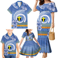 Tafea Vanuatu Family Matching Mermaid Dress and Hawaiian Shirt Hibiscus Sand Drawing with Pacific Pattern LT9 - Polynesian Pride