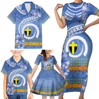 Tafea Vanuatu Family Matching Short Sleeve Bodycon Dress and Hawaiian Shirt Hibiscus Sand Drawing with Pacific Pattern LT9 - Polynesian Pride