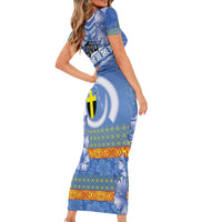 Tafea Vanuatu Family Matching Short Sleeve Bodycon Dress and Hawaiian Shirt Hibiscus Sand Drawing with Pacific Pattern LT9 - Polynesian Pride