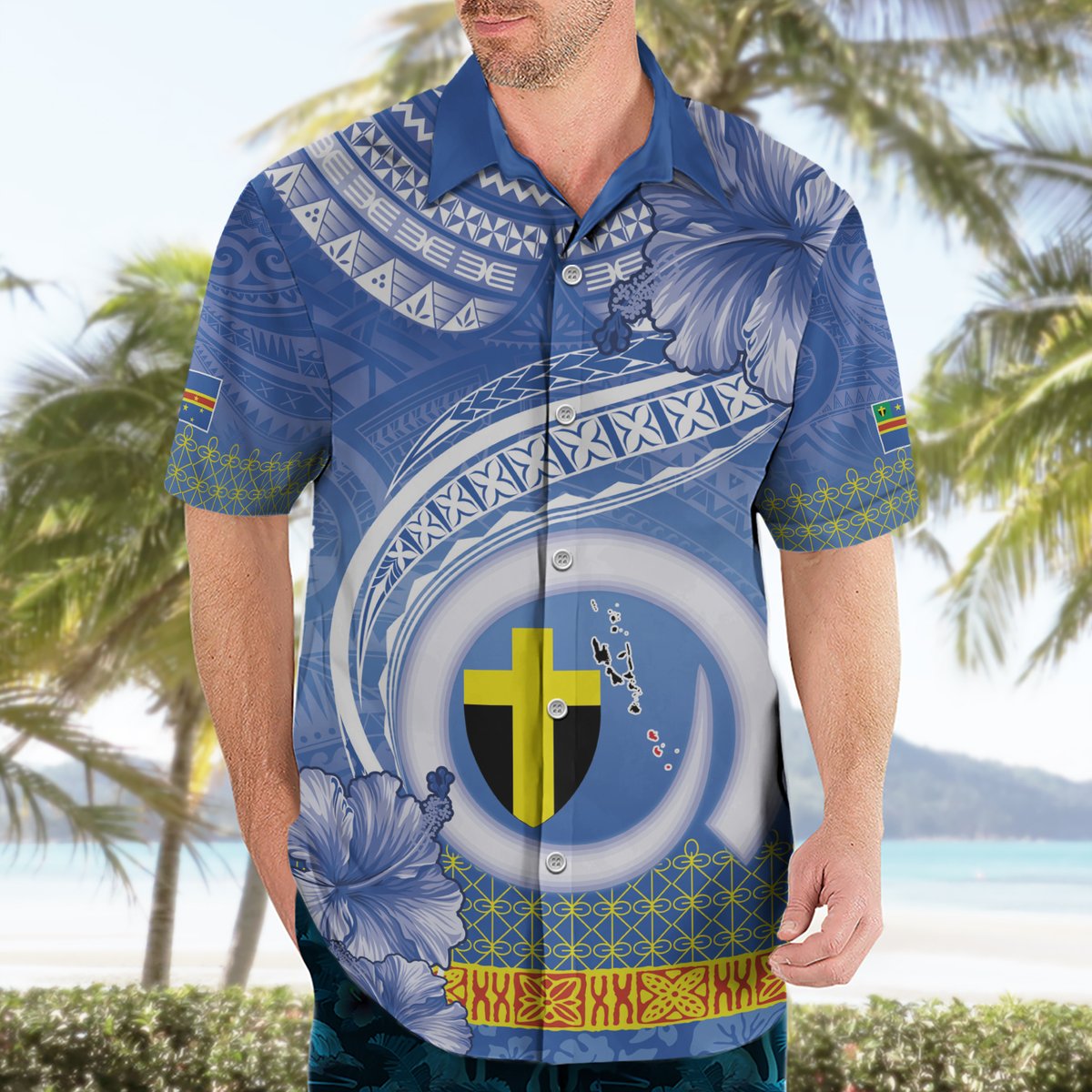 Tafea Vanuatu Hawaiian Shirt Hibiscus Sand Drawing with Pacific Pattern LT9 - Polynesian Pride