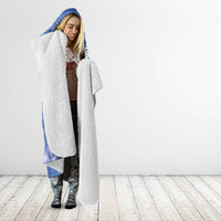 Tafea Vanuatu Hooded Blanket Hibiscus Sand Drawing with Pacific Pattern