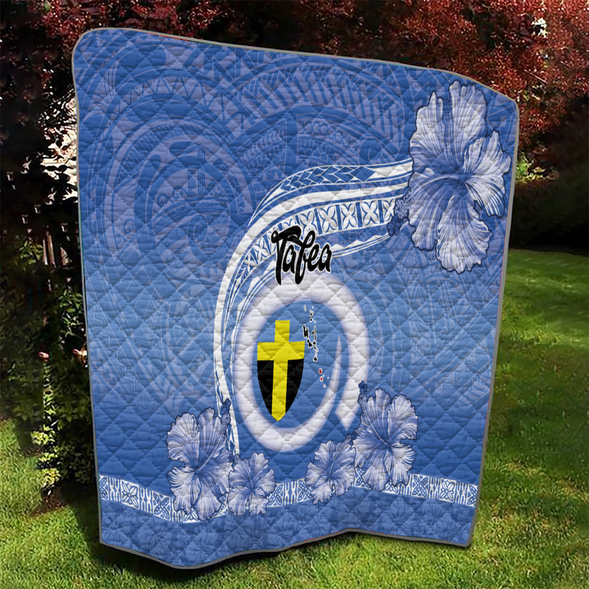 Tafea Vanuatu Quilt Hibiscus Sand Drawing with Pacific Pattern LT9 - Polynesian Pride