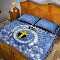 Tafea Vanuatu Quilt Bed Set Hibiscus Sand Drawing with Pacific Pattern