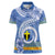 Tafea Vanuatu Women Polo Shirt Hibiscus Sand Drawing with Pacific Pattern