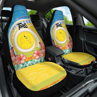 Torba Vanuatu Car Seat Cover Hibiscus Sand Drawing with Pacific Pattern