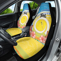 Torba Vanuatu Car Seat Cover Hibiscus Sand Drawing with Pacific Pattern