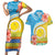 Torba Vanuatu Couples Matching Short Sleeve Bodycon Dress and Hawaiian Shirt Hibiscus Sand Drawing with Pacific Pattern