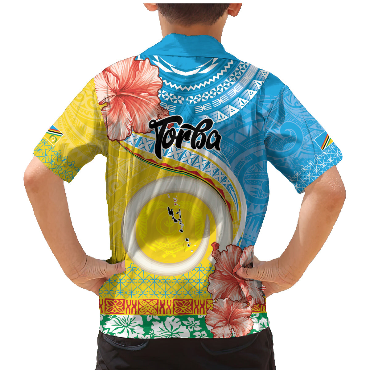 Torba Vanuatu Family Matching Mermaid Dress and Hawaiian Shirt Hibiscus Sand Drawing with Pacific Pattern LT9 - Polynesian Pride