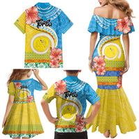 Torba Vanuatu Family Matching Mermaid Dress and Hawaiian Shirt Hibiscus Sand Drawing with Pacific Pattern LT9 - Polynesian Pride