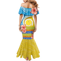 Torba Vanuatu Family Matching Mermaid Dress and Hawaiian Shirt Hibiscus Sand Drawing with Pacific Pattern LT9 - Polynesian Pride