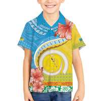 Torba Vanuatu Family Matching Off Shoulder Maxi Dress and Hawaiian Shirt Hibiscus Sand Drawing with Pacific Pattern
