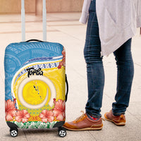 Torba Vanuatu Luggage Cover Hibiscus Sand Drawing with Pacific Pattern