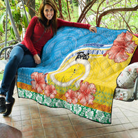 Torba Vanuatu Quilt Hibiscus Sand Drawing with Pacific Pattern LT9 - Polynesian Pride