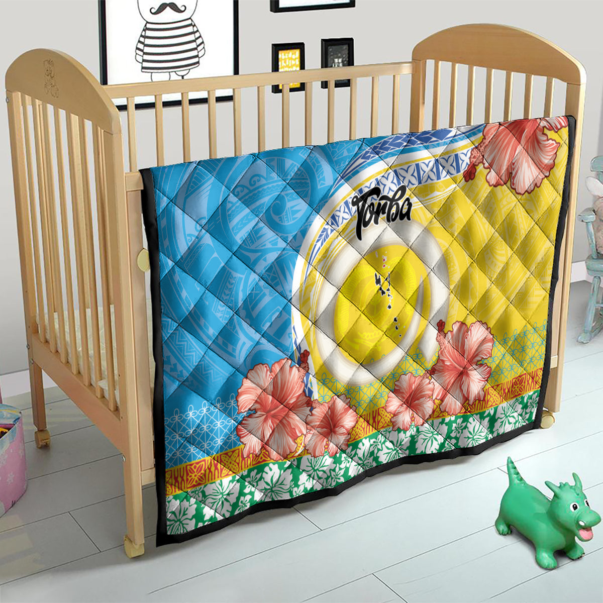 Torba Vanuatu Quilt Hibiscus Sand Drawing with Pacific Pattern LT9 - Polynesian Pride