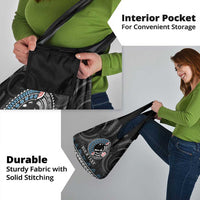 Custom Fiji and New Zealand Grocery Bag Maori Fern Mix Tapa Tribal Unique