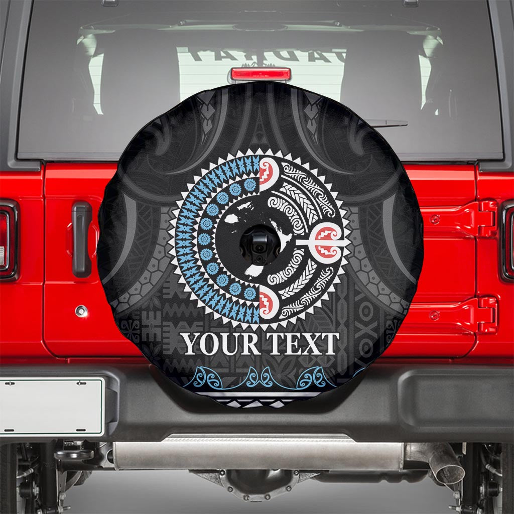 Custom Fiji and New Zealand Spare Tire Cover Maori Fern Mix Tapa Tribal Unique LT9 - Polynesian Pride