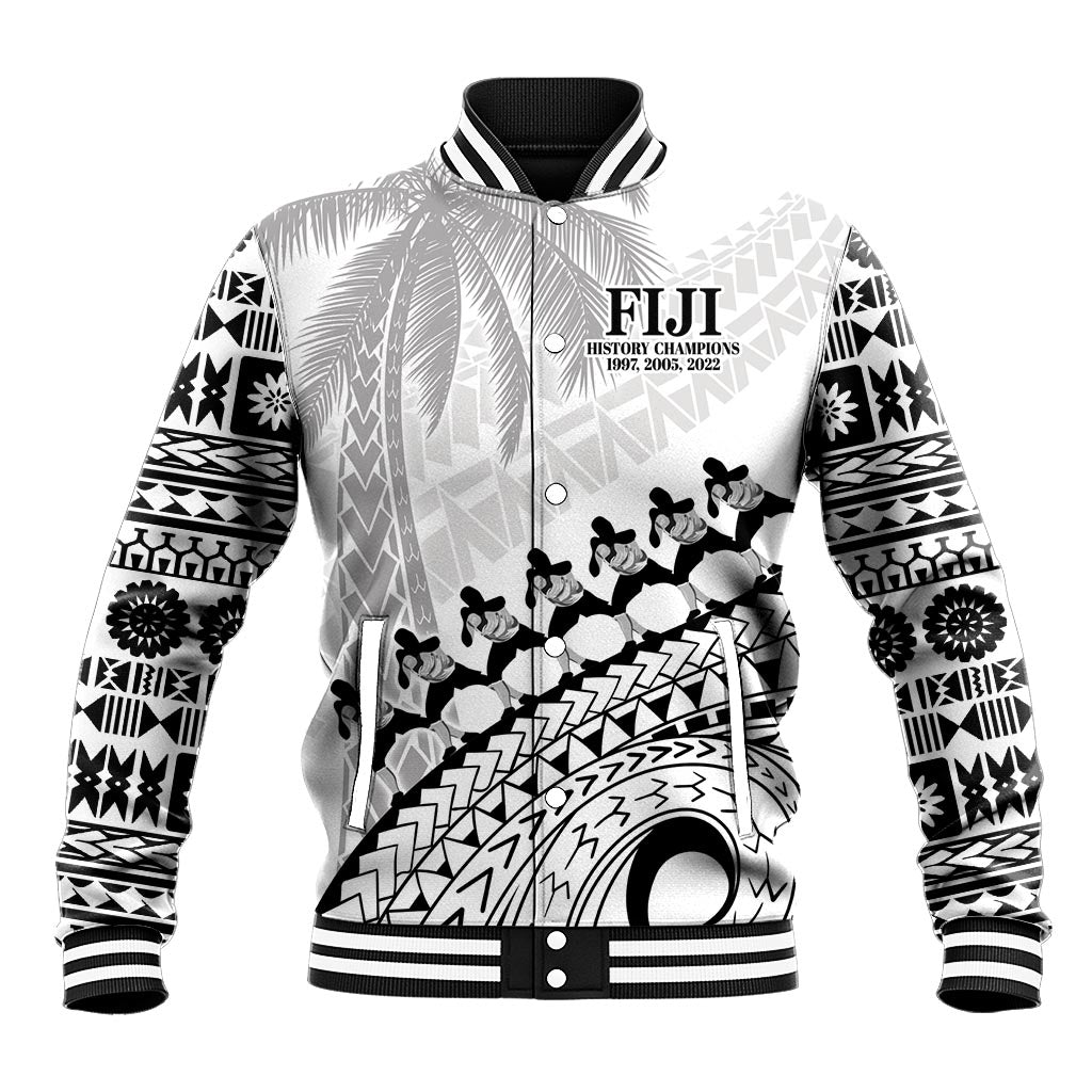 Custom Fiji Rugby Cibi Dance Baseball Jacket Create History World Cup Sevens