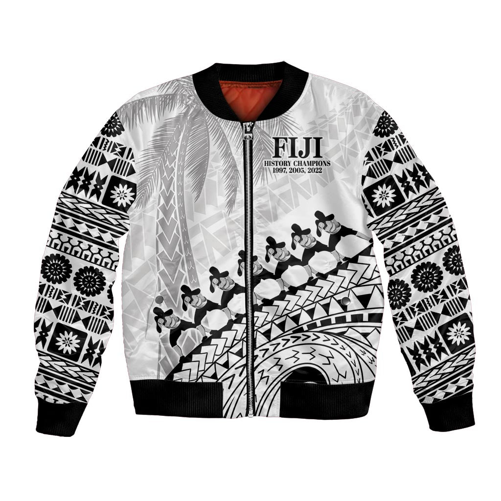Custom Fiji Rugby Cibi Dance Bomber Jacket Create History World Cup Sevens