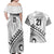 Custom Fiji Rugby Cibi Dance Couples Matching Off Shoulder Maxi Dress and Hawaiian Shirt Create History World Cup Sevens