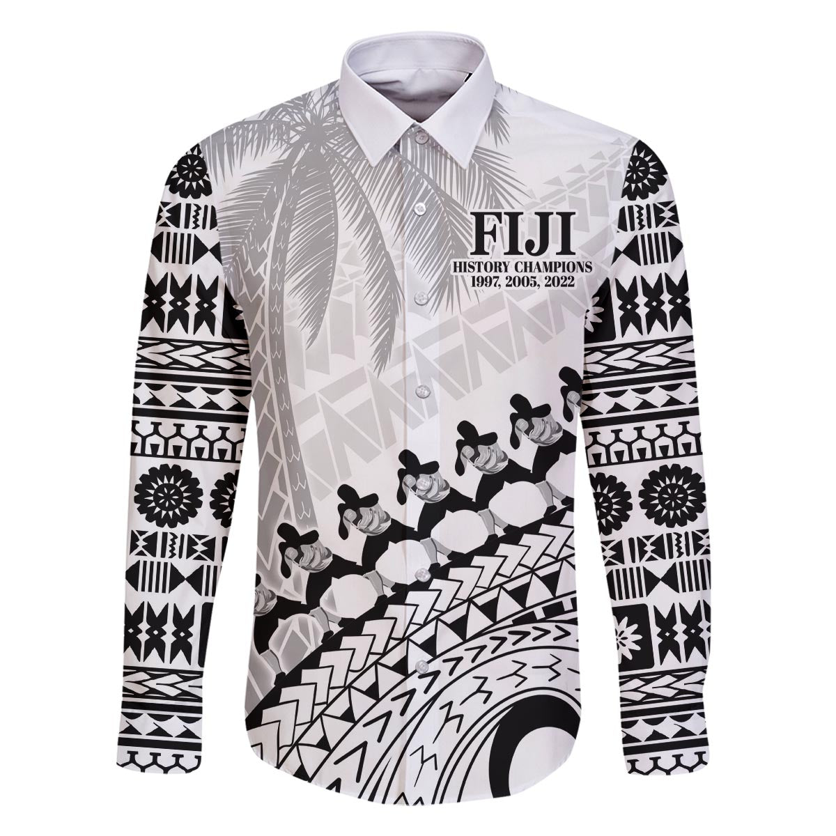 Custom Fiji Rugby Cibi Dance Family Matching Off The Shoulder Long Sleeve Dress and Hawaiian Shirt Create History World Cup Sevens