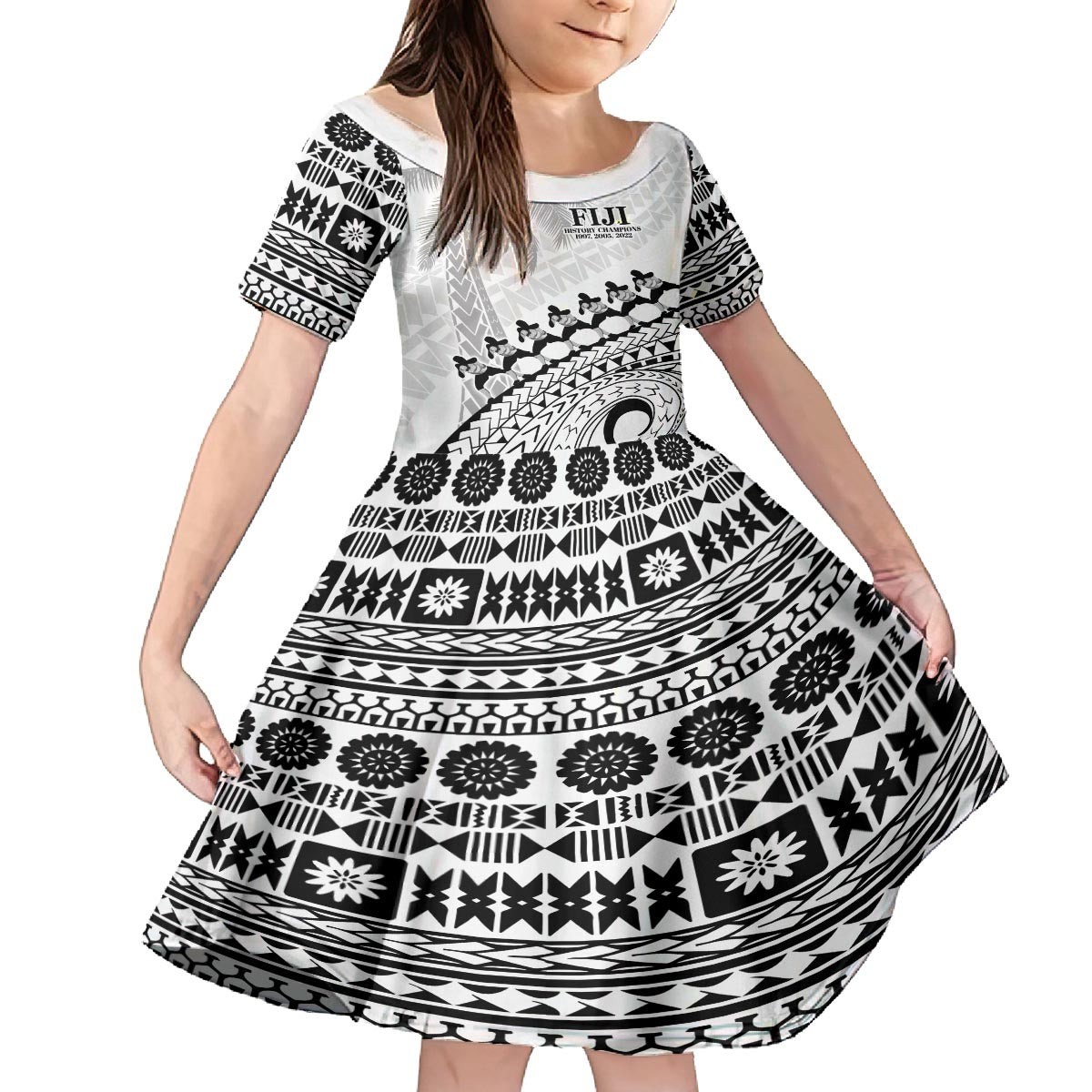 Custom Fiji Rugby Cibi Dance Family Matching Puletasi and Hawaiian Shirt Create History World Cup Sevens