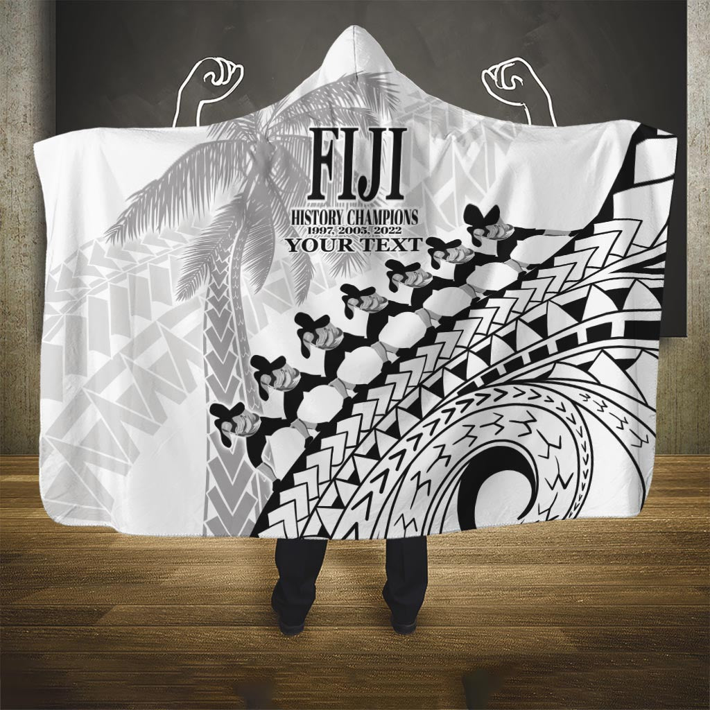 Custom Fiji Rugby Cibi Dance Hooded Blanket Create History World Cup Sevens LT9 - Polynesian Pride