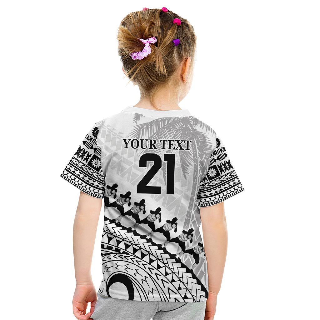 Custom Fiji Rugby Cibi Dance Kid T Shirt Create History World Cup Sevens