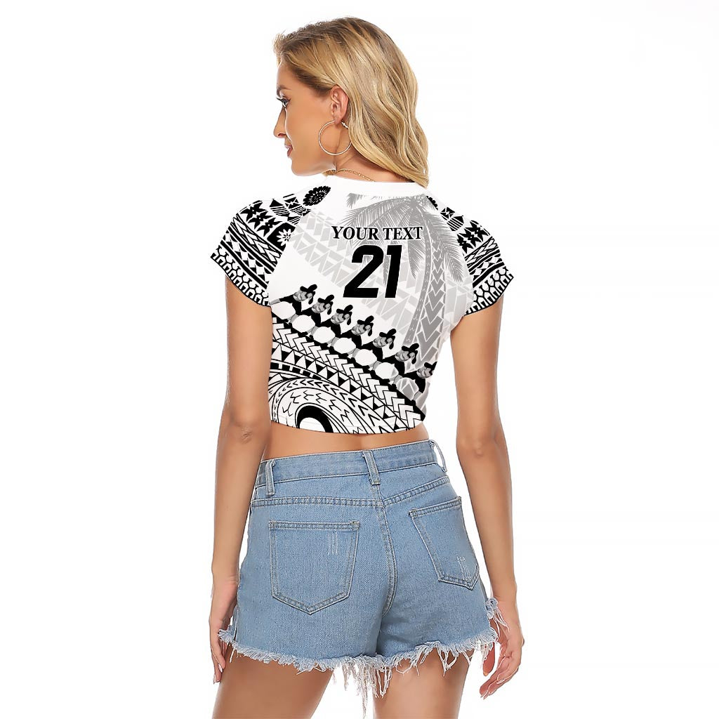 Custom Fiji Rugby Cibi Dance Raglan Cropped T Shirt Create History World Cup Sevens