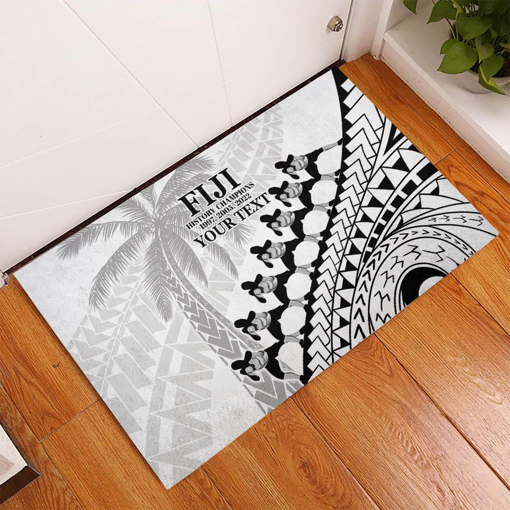 Custom Fiji Rugby Cibi Dance Rubber Doormat Create History World Cup Sevens LT9 - Polynesian Pride