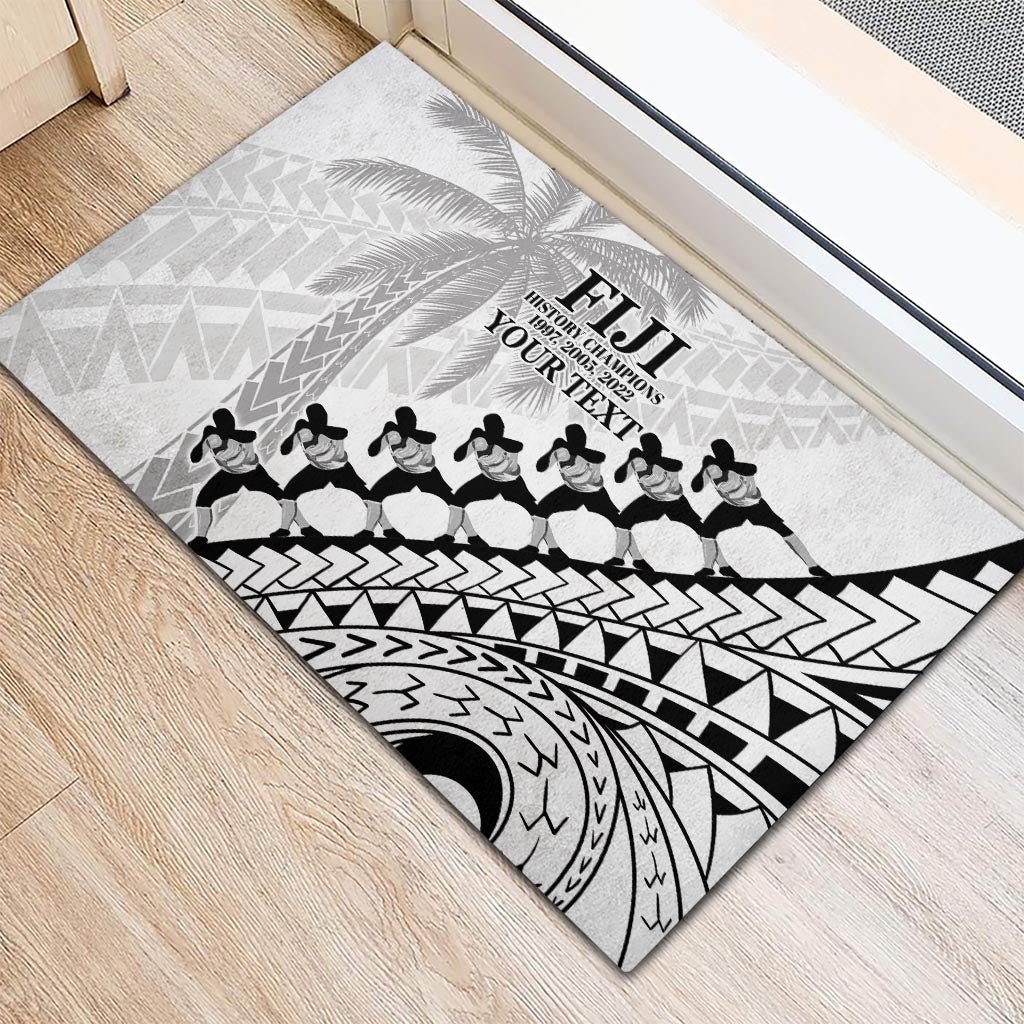 Custom Fiji Rugby Cibi Dance Rubber Doormat Create History World Cup Sevens LT9 - Polynesian Pride