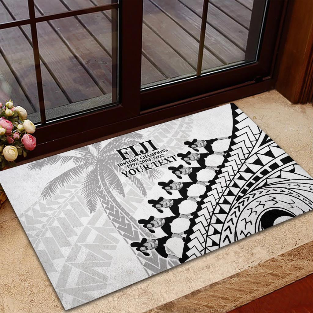 Custom Fiji Rugby Cibi Dance Rubber Doormat Create History World Cup Sevens LT9 - Polynesian Pride