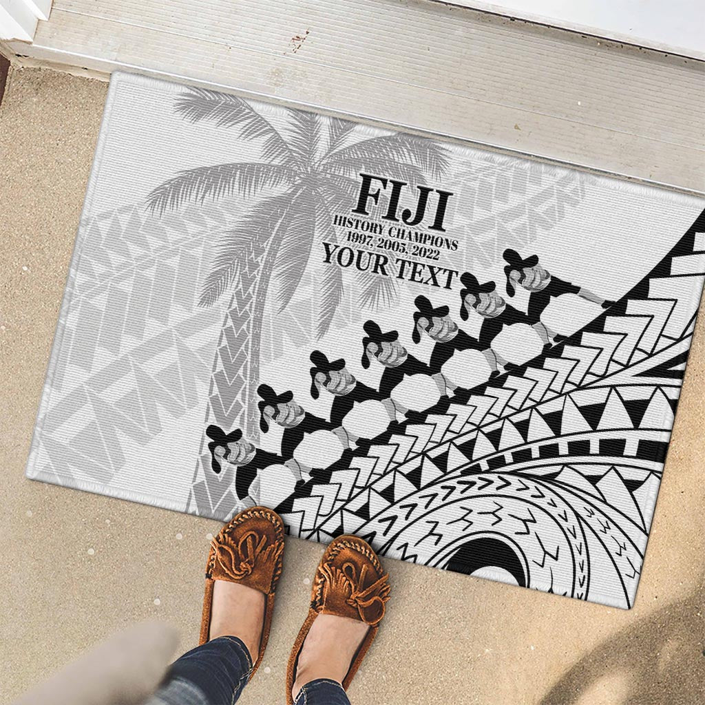 Custom Fiji Rugby Cibi Dance Rubber Doormat Create History World Cup Sevens LT9 - Polynesian Pride
