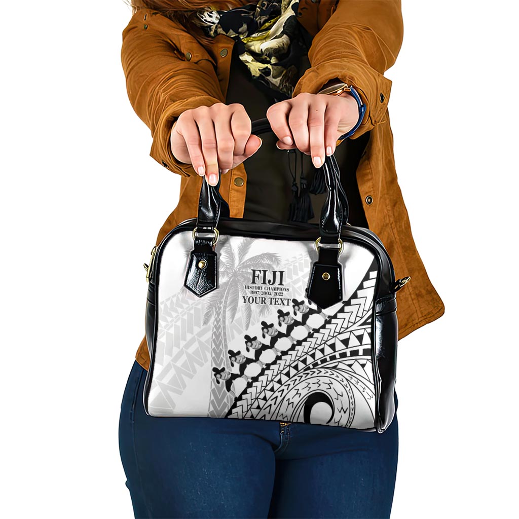 Custom Fiji Rugby Cibi Dance Shoulder Handbag Create History World Cup Sevens LT9 One Size White - Polynesian Pride