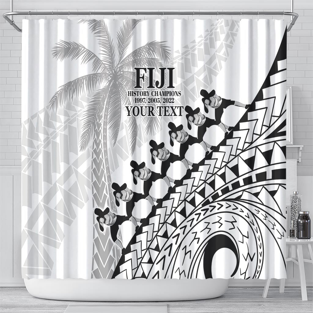 Custom Fiji Rugby Cibi Dance Shower Curtain Create History World Cup Sevens LT9 - Polynesian Pride