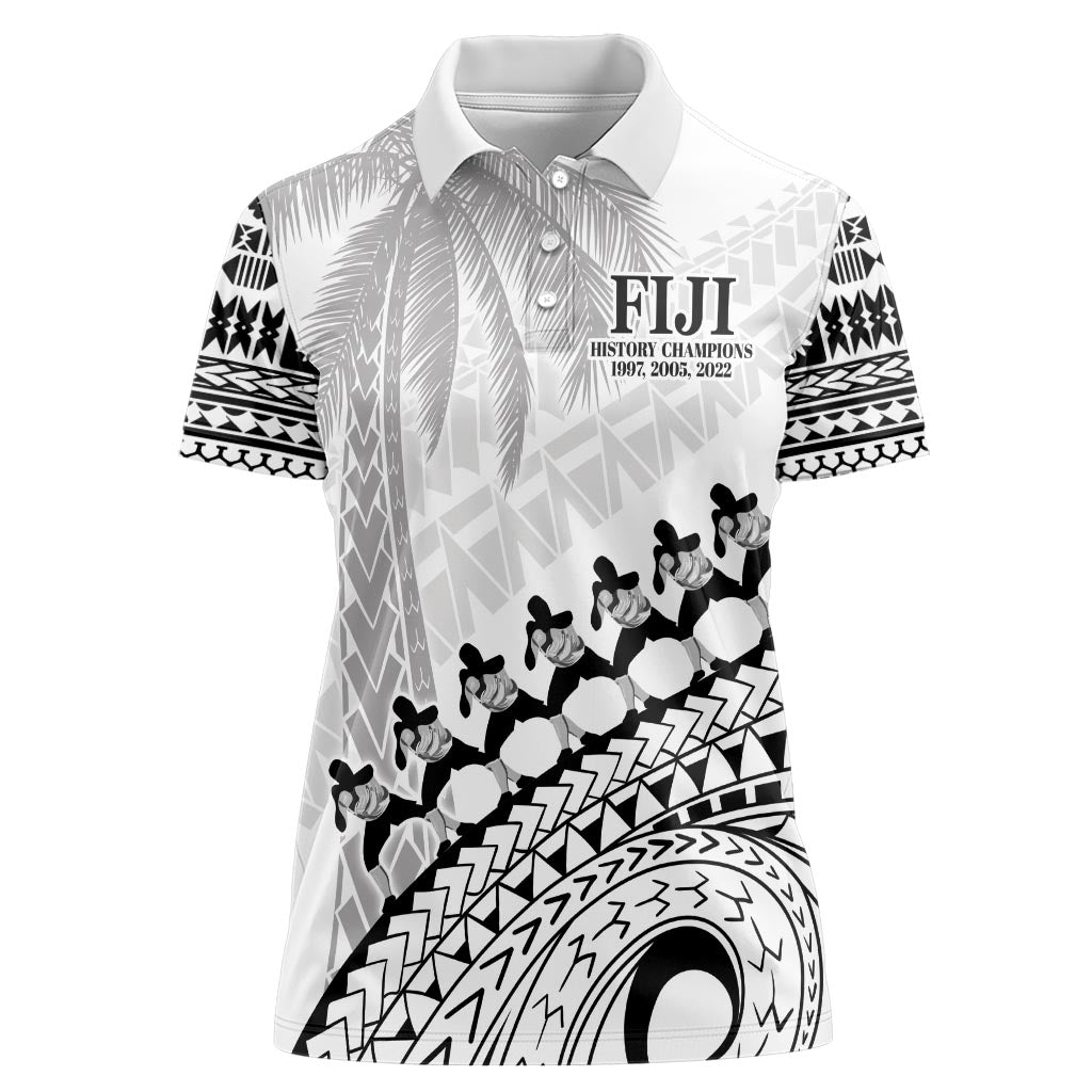 Custom Fiji Rugby Cibi Dance Women Polo Shirt Create History World Cup Sevens