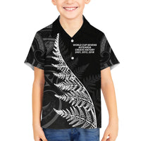 New Zealand Black Fern 7s Family Matching Off The Shoulder Long Sleeve Dress and Hawaiian Shirt History World Cup Sevens