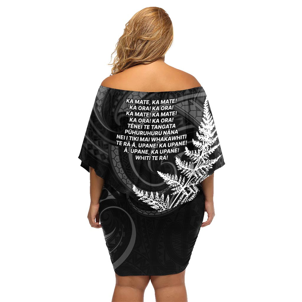 New Zealand Black Fern 7s Family Matching Off Shoulder Short Dress and Hawaiian Shirt History World Cup Sevens LT9 - Polynesian Pride