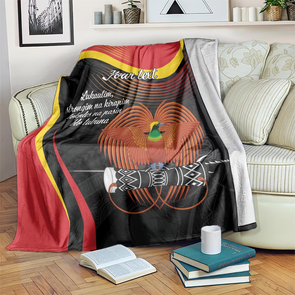 Personalised Papua Niugini Tok Pisin Wik Blanket LT9 Red - Polynesian Pride