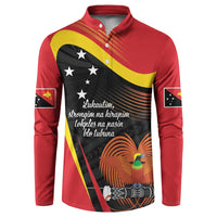 Personalised Papua Niugini Tok Pisin Wik Button Sweatshirt LT9 Red - Polynesian Pride