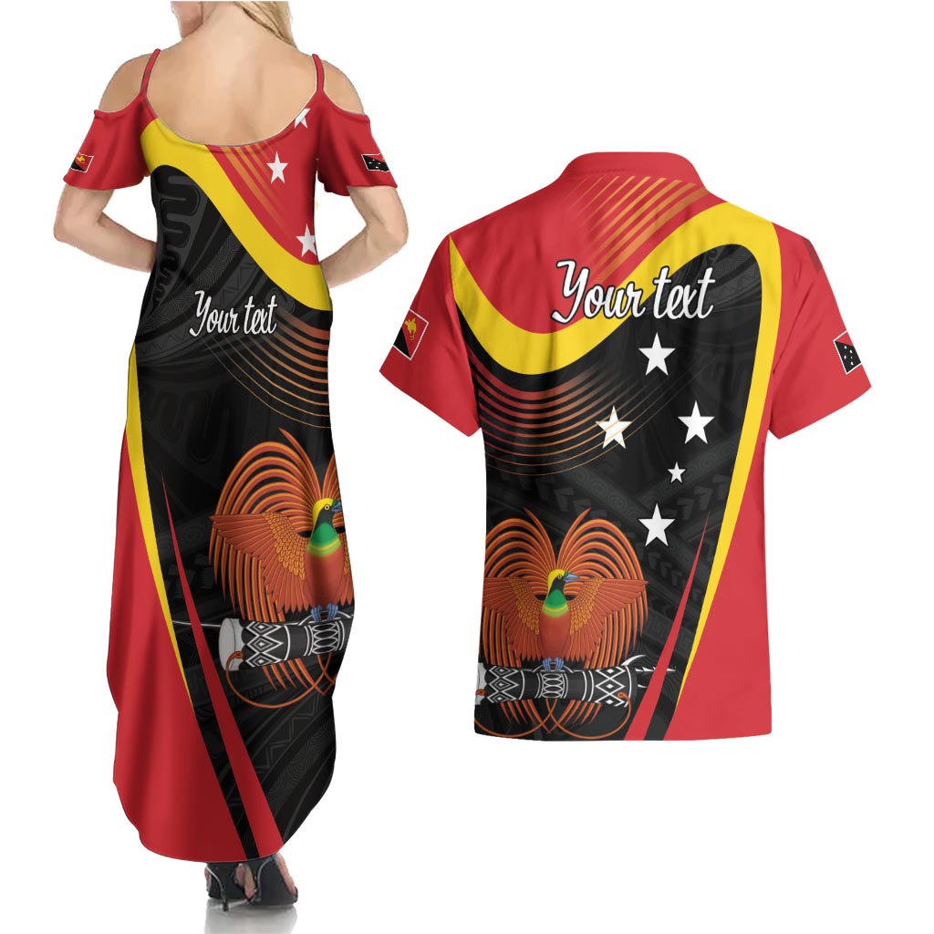 Personalised Papua Niugini Tok Pisin Wik Couples Matching Summer Maxi Dress and Hawaiian Shirt LT9 - Polynesian Pride