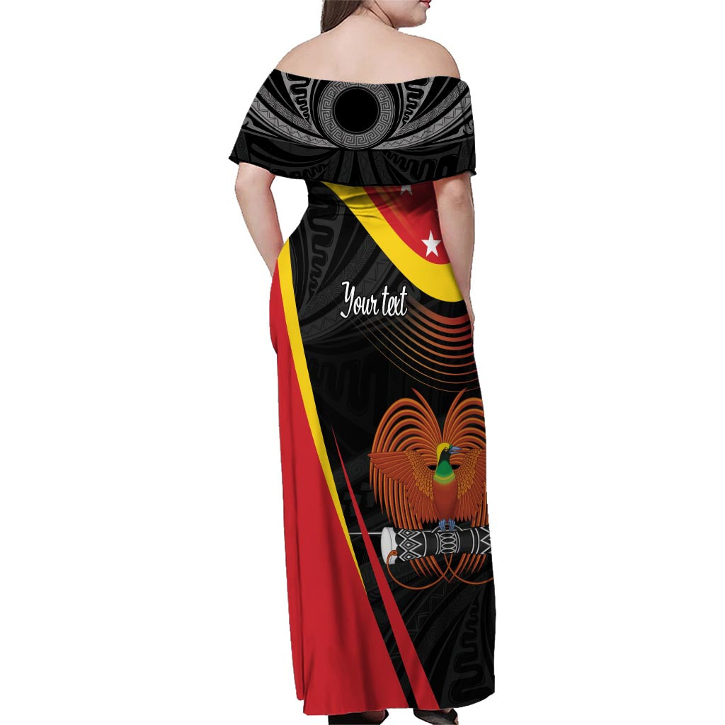 Personalised Papua Niugini Tok Pisin Wik Family Matching Off Shoulder Maxi Dress and Hawaiian Shirt LT9 - Polynesian Pride