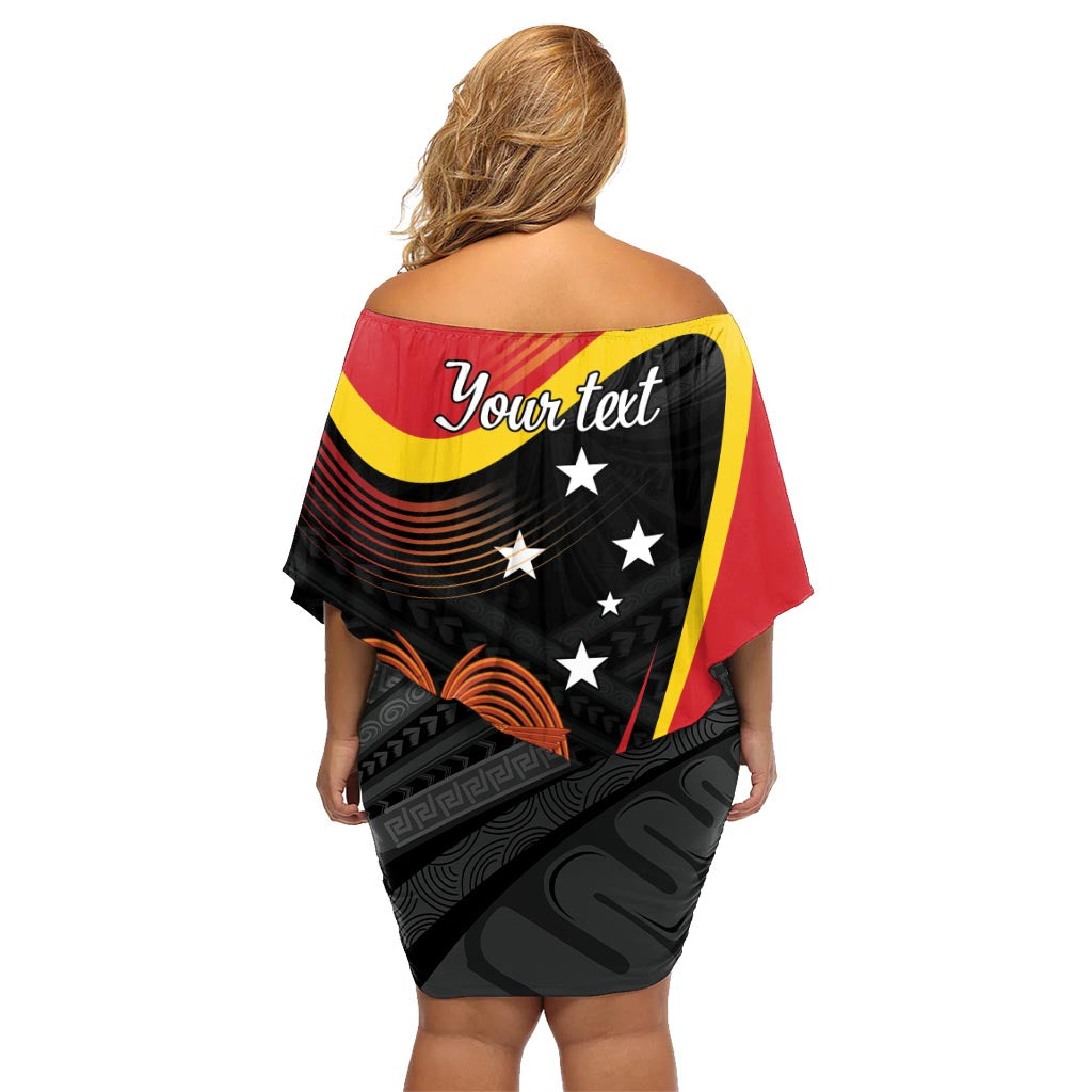 Personalised Papua Niugini Tok Pisin Wik Family Matching Off Shoulder Short Dress and Hawaiian Shirt LT9 - Polynesian Pride