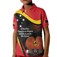 Personalised Papua Niugini Tok Pisin Wik Kid Polo Shirt LT9 Kid Red - Polynesian Pride