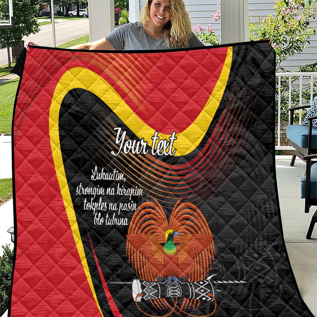 Personalised Papua Niugini Tok Pisin Wik Quilt LT9 Red - Polynesian Pride