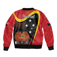 Personalised Papua Niugini Tok Pisin Wik Sleeve Zip Bomber Jacket